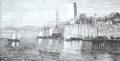 Potomac-joki, Washington D.C., USA, pastori Thomas Milnerin "The Gallery of Geography", julkaistu noin 1880 (kaiverrus) tekijältä English School