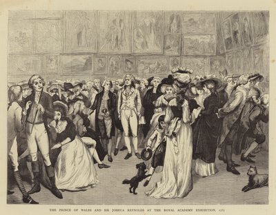 Walesin prinssi ja Sir Joshua Reynolds Royal Academy -näyttelyssä tekijältä English School