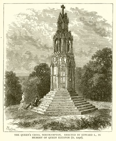Queens Cross, Northampton. Pystytti Edward I, kuningatar Eleanorin muistoksi (k. 1290) tekijältä English School