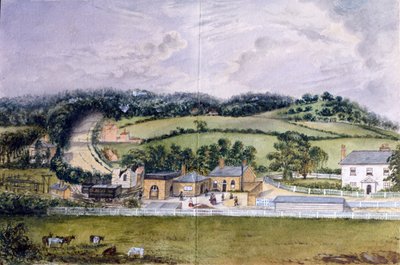 The Railway Terminus, Kent, n. 1860 (wc paperilla) tekijältä English School