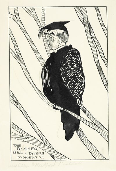 The Rasher-Bill (Divers Oxoniensis): Hastings Rashdall (1858-1924) (kynä ja muste ja kynä paperille) tekijältä English School