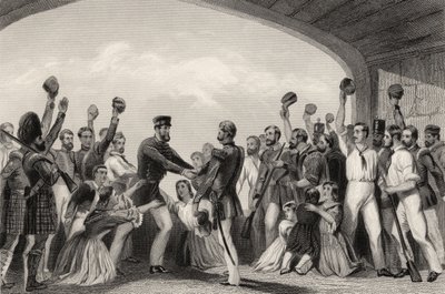 Kenraali Havelockin The Relief of Lucknow, 25. syyskuuta 1857, vuonna 1858 julkaistusta "Intian kapinan historiasta" tekijältä English School