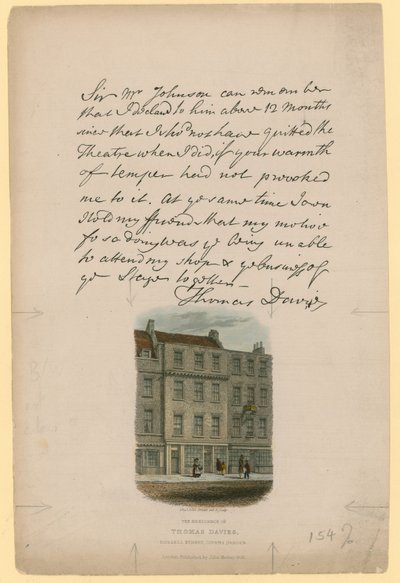 Thomas Daviesin asuinpaikka, Russell Street, Covent Garden, Lontoo tekijältä English School