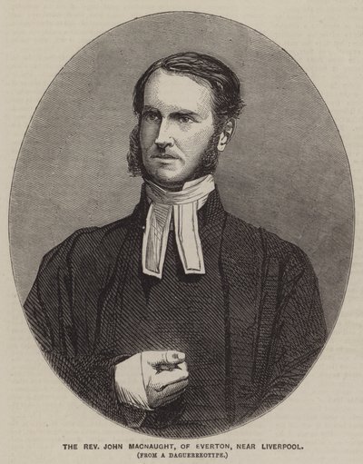 Pastori John Macnaught, Everton, lähellä Liverpoolia (kaiverrus) tekijältä English School