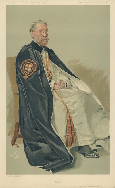 Oikea pastori Edward Stuart Talbot, Winton, 11. lokakuuta 1911, Vanity Fair -sarjakuva tekijältä English School