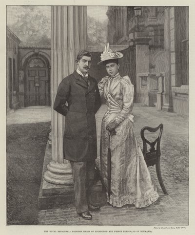 Kuninkaallinen kihla, Edinburghin prinsessa Marie ja Romanian prinssi Ferdinand (kaiverrus) tekijältä English School
