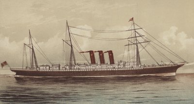 SS "City of New York", Inman ja International Line (chromolitho) tekijältä English School