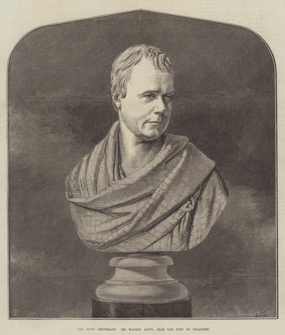 Scottin satavuotisjuhla, Sir Walter Scott, Chantreyn rintakuvasta (kaiverrus) tekijältä English School