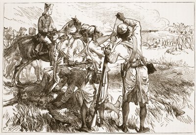 The Sepoys at Buxar, kuvitus James Grantin Cassells Illustrated History of Indiasta, pubi. 1879 tekijältä English School