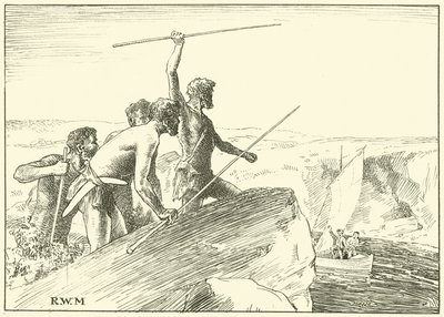 The Shook their Spears at the White Men (muste paperille) tekijältä English School