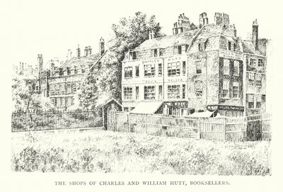 Charles ja William Huttin kaupat, kirjakauppiaat (litho) tekijältä English School