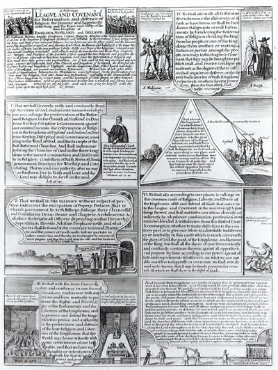 The Solemn League and Covenant of 1643, kaiverrus W. Hollar (1607-77) tekijältä English School
