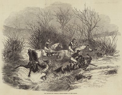 Southgate Steeple Chase, Scene at the Brook (kaiverrus) tekijältä English School