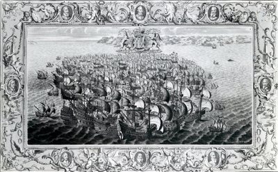 The Spanish Armada, julkaisija John Pine, 1739 tekijältä English School