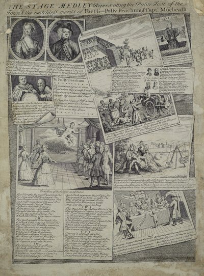 Stage Medley edustaa kaupungin kohteliasta makua ja runoilija G.:n, Polly Peachumin ja kapteeni Macheathin vertaansa vailla olevia ansioita, n. 1728 tekijältä English School