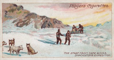 Aloitus Cape Roydsista, Shackletonin tutkimusretki (chromolitho) tekijältä English School