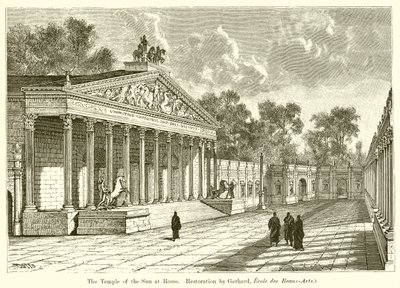 Auringon temppeli Roomassa. Restaurointi Gerhard, Ecole des Beaux-Arts) tekijältä English School