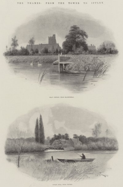 Thames, Towerista Iffleyyn (litho) tekijältä English School