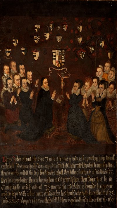Towneleyn perhe rukouksessa, noin 1800 tekijältä English School