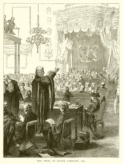 Kuningatar Carolinen oikeudenkäynti, 1820 tekijältä English School