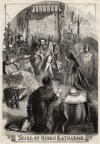 Oikeudenkäynti Aragonian kuningatar Katariinaa vastaan vuonna 1529, Henrik VIII:n ensimmäinen vaimo, jonka avioliitto kuninkaan kanssa mitätöitiin - Proces de Catherine d