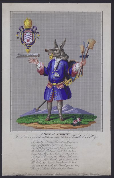 Luotettava palvelija, jonka englantilainen runoilija John Hoskins maalasi Hampshiren Winchester Collegen keittiön vieressä olevalle seinälle vuonna 1579. tekijältä English School