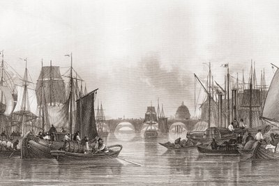 The Upper Pool, Pool of London, River Thames, Lontoo, Englanti tekijältä English School