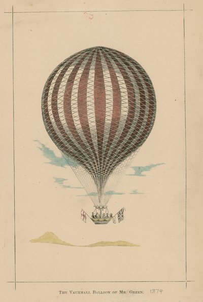 Mr Greenin Vauxhall-ilmapallo; Vauxhall Gardens, Lontoo tekijältä English School