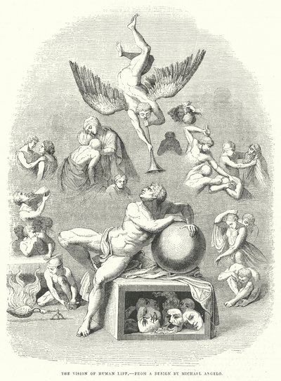 Visio ihmiselämästä (kaiverrus) tekijältä English School