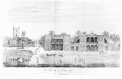 The West Side of Bombay Green, Intia, John Henry Grosen matkasta Itä-Intiaan, 2. painos, 1766 tekijältä English School
