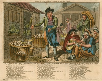 Yorkshiren irlantilainen; tai Adventures of a Potato Merchant, kirjoittanut G Nicks, laulanut herra Emery tekijältä English School