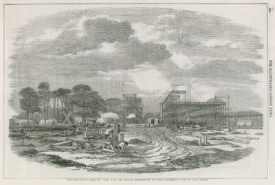 Lontoon Hyde Parkissa sijaitseva rakennus vuoden 1851 suurta näyttelyä varten tekijältä English School