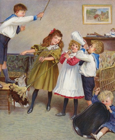 Lasten konsertti (värilitografia) tekijältä English School