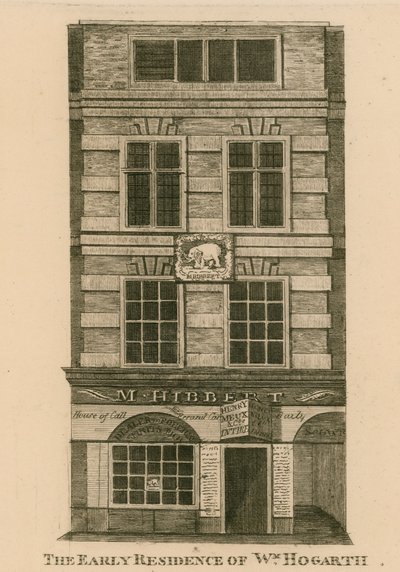 William Hogarthin varhainen asuinpaikka, Fenchurch Street, Lontoo tekijältä English School