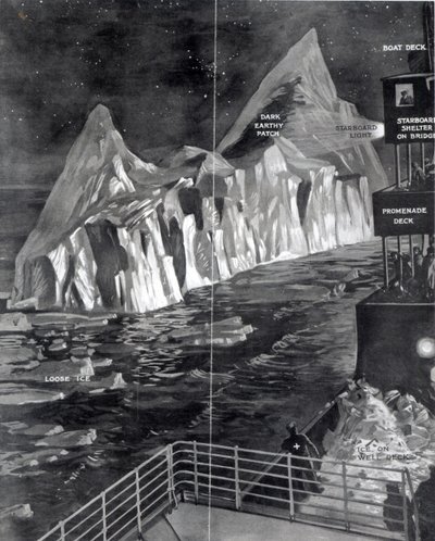 Kuuluisa jäävuori, jonka J. Scarrott näki Titanicilla, 1912 tekijältä English School