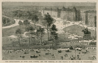 Hyde Park Cornerin parannukset ja Wellingtonin herttuan patsaan poistaminen tekijältä English School