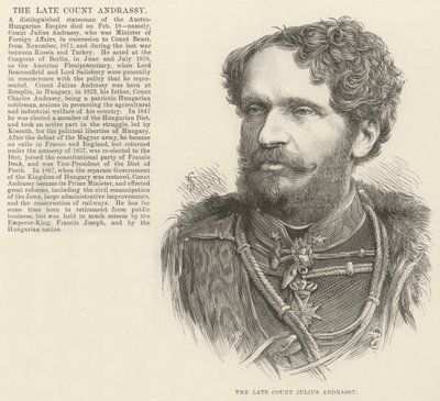 Edesmennyt kreivi Julius Andrassy (kaiverrus) tekijältä English School