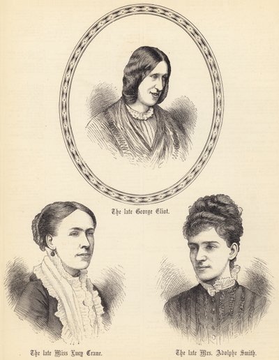 Edesmennyt George Eliot, edesmennyt neiti Lucy Crane, edesmennyt rouva Adolphe Smith (kaiverrus) tekijältä English School