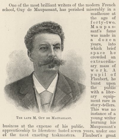 Edesmennyt M Guy de Maupassant (kaiverrus) tekijältä English School