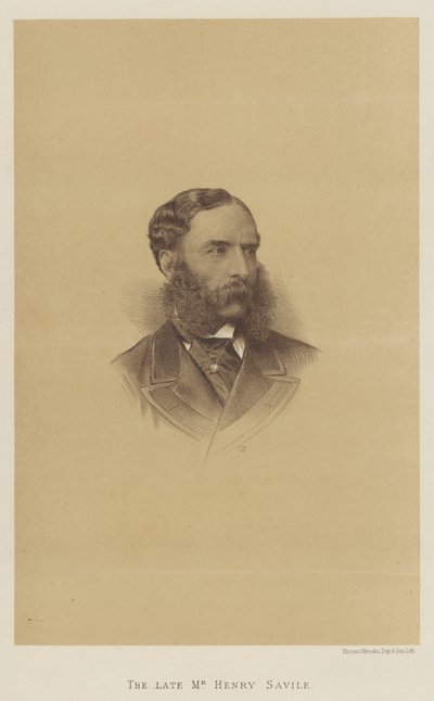 Edesmennyt herra Henry Savile (litho) tekijältä English School