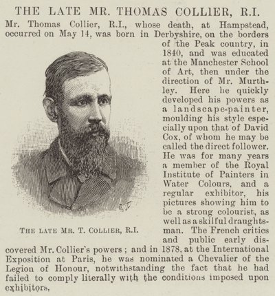 Edesmennyt Thomas Collier, RI (kaiverrus) tekijältä English School