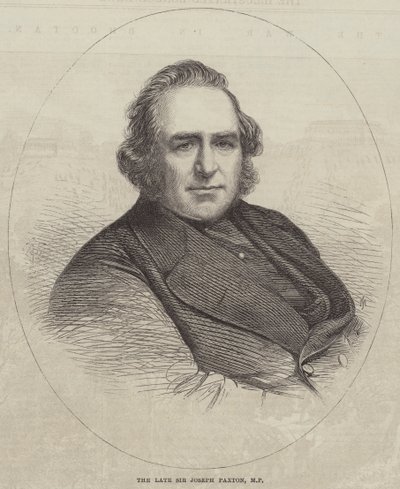 Edesmennyt Sir Joseph Paxton, MP (kaiverrus). tekijältä English School