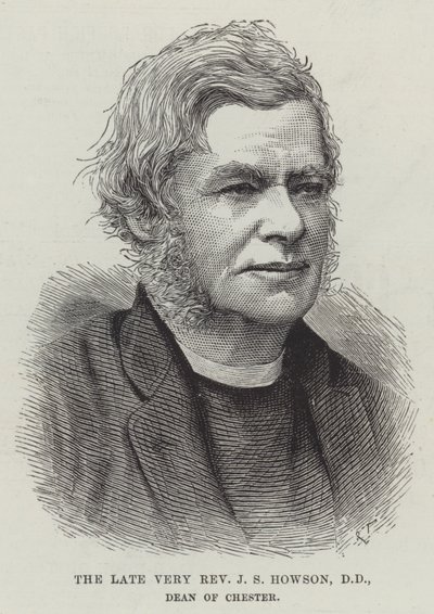 Edesmennyt pastori J S Howson, DD, Chesterin dekaani (kaiverrus) tekijältä English School