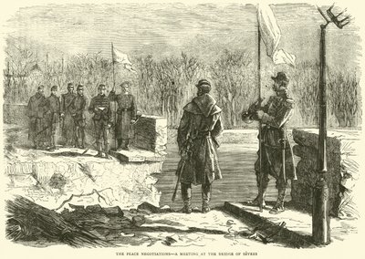 Rauhanneuvottelut, kokous Sevresin sillalla lokakuussa 1870 tekijältä English School