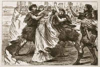 Kapinoivat orjat Ennassa (litografia) tekijältä English School