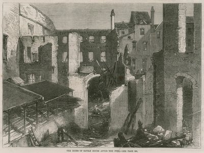 Savile Housen rauniot, Leicester Square, Lontoo, tulipalon jälkeen tekijältä English School