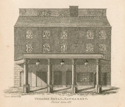 Theatre Royal, Haymarket, Lontoo, purettiin vuonna 1821 tekijältä English School