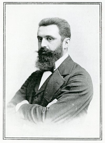Theodor Herzl (1860-1904) (valkovalkoinen) tekijältä English School