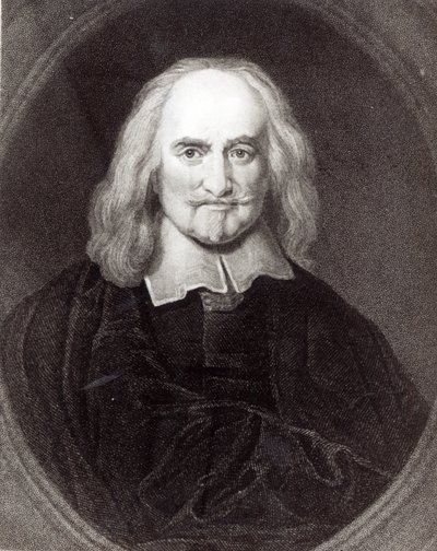 Thomas Hobbes (1588-1679) Galleria of Portraits -julkaisusta, julkaistu vuonna 1833 tekijältä English School