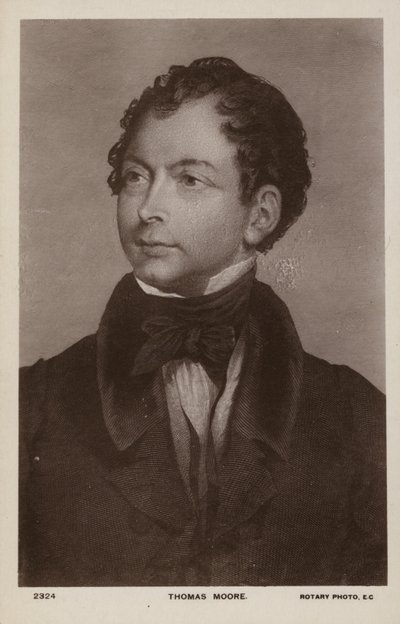 Thomas Moore (1779-1852), irlantilainen runoilija, laulaja ja viihdetaiteilija (litografia) tekijältä English School